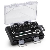 Jogo de Soquetes Sextavado crV 25 Peças 1/4"" - 234410IBJ - BELZER