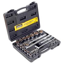 Jogo de Soquetes Sextavado e Acessórios 1/2'' C/ 22 Peças (710,0001) - Graff Vantage