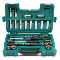 Jogo De Soquetes Sextavados 1/2 Pol. 60 Peças St09007sj Sata