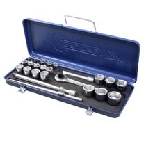 Jogo de Soquetes Sextavados 10 a 32 MM Encaixe de 1/2" - Gedore 015512