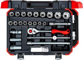 Jogo De Soquetes Sextavados 24 Peças Com Encaixe 1/2 Pol Jogo De Soquetes Sextavados 24 Peças Com Encaixe 1/2 Pol