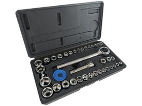 Jogo de Soquetes Sextavados 40 Peças 1/4 e 3/8 Titanium Platina com Catraca e Maleta Jogo de Soquetes Sextavados 40 Peças 1/4 e 3/8 Titanium Platina com Catraca e Maleta