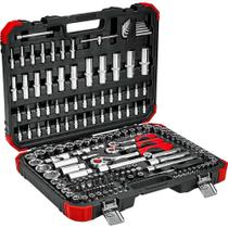 Jogo de Soquetes Sextavados e Acessórios, Encaixe de 1/4", 3/8" e 1/2", 10,0 mm a 32,0 mm, com 172 Peças, R45603172, Gedore RED OstenVonder