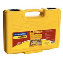 Jogo de Soquetes Sextavados Encaixe 1/2" Tramontina em Aço Cromo Vanádio com Acabamento Cromado e Ma