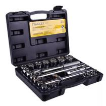 Jogo de Soquetes Stanley, Encaixe ½", 22 peças, 8 a 32mm - STMT81242-840 Jogo de Soquetes Stanley, Encaixe ½", 22 peças, 8 a 32mm - STMT81242-840