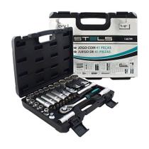 Jogo de Soquetes Stels 1/2" 41 Peças