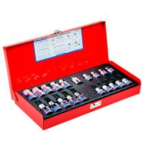 Jogo de Soquetes tipo Tork com Encaixe de 3/8 e 1/2 Pol. com 20 Peças Kingtony