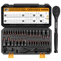 Jogo de Soquetes Torx ELEAD 37 Peças em Aço CR-V e S2 Jogo de Soquetes Torx ELEAD 37 Peças em Aço CR-V e S2