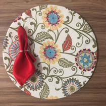 Jogo De Sousplat De Tecido 2 Lugares Completos Vermelho