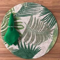 Jogo De Sousplat de tecido 4 Lugares Completos Verde