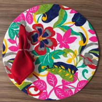 Jogo De Sousplat De Tecido 4 Lugares Completos Vermelho