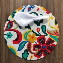 Jogo De Sousplat de tecido 6 Lugares Completos Branco