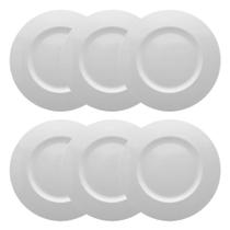 Jogo de sousplat em porcelana Strauss Sable 31,5cm 6 peças