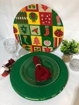 Jogo De Sousplat Natalino 6 Peças Completos Estampa Natal 5
