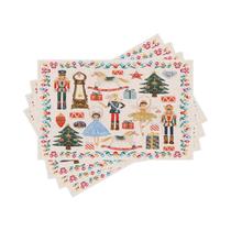 Jogo De Sousplats De Natal 4 Peças VIKAMA Quebra-Nozes Decoração De Mesa Festiva Para Reuniões Jogo De Sousplats De Natal 4 Peças VIKAMA Quebra-Nozes Decoração De Mesa Festiva Para Reuniões