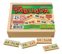 Jogo De Tabuada 54 Peças - Caixa Em Madeira