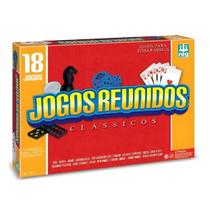 Jogo de Tabuleiro 18 Jogos Reunidos em 1 Clássicos Nig