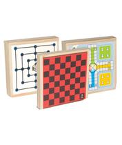 Jogo De Tabuleiro 3 Em 1 Ludo, Dama E Trilha IOB