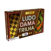 Jogo de Tabuleiro 3 em 1 Ludo, Dama e Trilha - Pais e Filhos