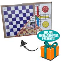 Jogo De Tabuleiro 4 Em 1 Dama Ludo Xadrez Presente De Natal