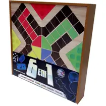 Jogo de Tabuleiro 6 em 1 Diversos - Estojo em Madeira