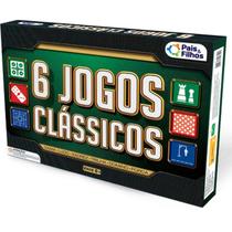 Jogo de tabuleiro 6 jogos classicos pais e filhos