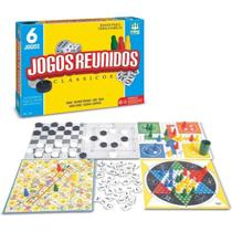 Jogo de Tabuleiro 6 Jogos Classicos Reunidos 6 em 1 Xadrez Ludo Dama Palavras Cruzadas Trilh Jogo de Tabuleiro 6 Jogos Classicos Reunidos 6 em 1 Xadrez Ludo Dama Palavras Cruzadas Trilh