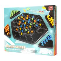 Jogo de Tabuleiro Agaommio Chain Triangle Chess 2-4 Players Kids+