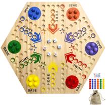 Jogo de tabuleiro Aggravation Original Marble para 2 a 6 jogadores com acessórios