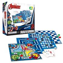 Jogo De Tabuleiro Avengers Kit Com 4 Jogos Classicos