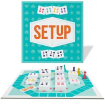 Jogo de tabuleiro Bezzerwizzer Setup Rummy Style Strategy 8+ Ages