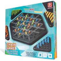 Jogo de tabuleiro COHHFWPD Chain Triangle Chess 2-4 jogadores
