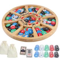 Jogo de tabuleiro COMSREV Michigan Rummy Luxury Set com 100 fichas