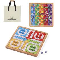 Jogo de tabuleiro Crobyi Ludo & Snakes & Ladders 2 em 1 para crianças e adultos