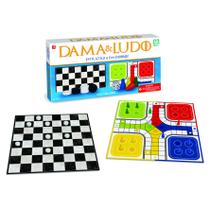 Jogo de Tabuleiro Dama e Ludo Infantil c/ 2 Tabuleiros - Nig