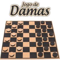 Jogo de Tabuleiro Damas Tradicional em Madeira