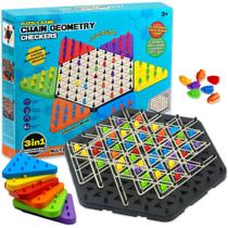 Jogo de tabuleiro DAOLEMIJI Chain Triangle Chess Game 3 em 1