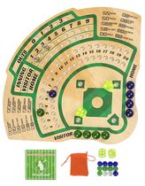 Jogo de tabuleiro de beisebol WodGod Sector com miçangas e dados para a família