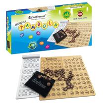 Jogo de tabuleiro de bingo MilesMagic Portable Wooden Tambola com 600 ingressos