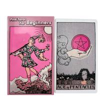 Jogo de tabuleiro de cartas de tarô Axfbim Tarot 78 Card Pink para iniciantes Jogo de tabuleiro de cartas de tarô Axfbim Tarot 78 Card Pink para iniciantes