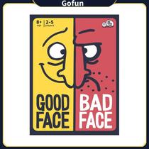 Jogo de tabuleiro de cartas Good Face Bad Face no estilo Poker para família Jogo de tabuleiro de cartas Good Face Bad Face no estilo Poker para família