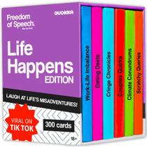 Jogo de tabuleiro de cartas QUOKKA Freedom of Speech Life Happens Ed.