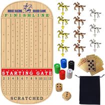 Jogo de tabuleiro de corrida de cavalos Alemard Horse Racing para adultos de 23 cm
