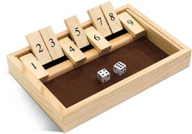 Jogo de tabuleiro de dados WE Games Classic 9 Number Flip Tiles Jogo de tabuleiro de dados WE Games Classic 9 Number Flip Tiles