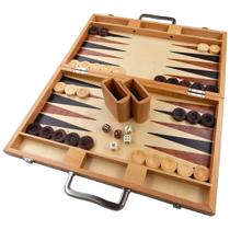Jogo de tabuleiro de gamão Duboce Inlaid Walnut, Beech, Sapele