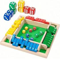 Jogo de Tabuleiro Educativo Feche a Caixa De Dados Quatro Lados Matemático Interativo Infantil Adultos Adultos Família Divertido MDF Kizumba Jogo de Tabuleiro Educativo Feche a Caixa De Dados Quatro Lados Matemático Interativo Infantil Adultos Adultos Família Divertido MDF Kizumba