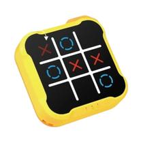 Jogo De Tabuleiro Eletrônico Multifuncional Portátil Tic-Tac-Toe, Quebra-Cabeça Montessori, Conjunto