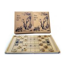 Jogo de Tabuleiro Estratégia Dou Shou Qi Batalha dos Animais Brinquedos Educativos Madeira e MDF Mitra 6 anos