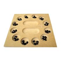 Jogo de Tabuleiro Estratégico Mancala Brinquedo Educativo África Ásia Mitra 6 anos Jogo de Tabuleiro Estratégico Mancala Brinquedo Educativo África Ásia Mitra 6 anos