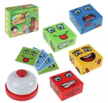Jogo de Tabuleiro Face Change Rubiks Cube Para Crianças Emojis Blocos Pensamento Lógico Jogo de Tabuleiro Face Change Rubiks Cube Para Crianças Emojis Blocos Pensamento Lógico